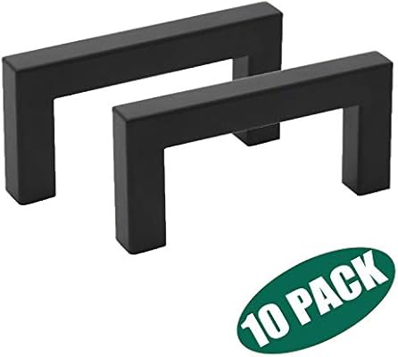 10pack Probrico Stainless Steel Furniture Hardware Black Square