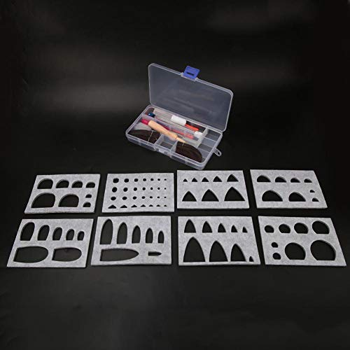 Pokerty Needle Felting Kit, DIY Non-Woven Fabric Needle Felting Template Mold Handcraft Making Tool Accessories Needle Felt Kit