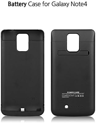 ABSL Galaxy Note 4/4S Battery Case, 4800 mAh Backup External Battery Charger Case for Samsung Galaxy Note 4 / 4S Rechargeable Power Bank Case,portable with Kickstand (Black)