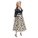 E-TING Handmade Fashion Doll Clothes Short Skirt Office Style Wears Dress for Girl Dolls (Black Jacket +Leopard Long Skirt)