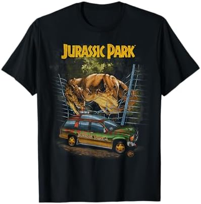 Amazon.com: Jurassic Park T-Rex Raptor Vintage Colors Graphic T
