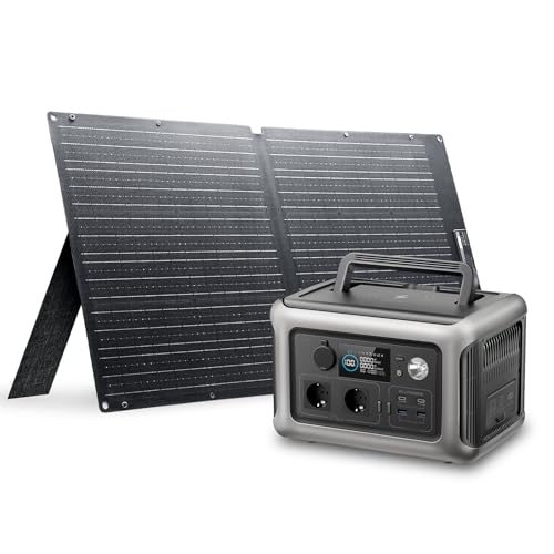 ALLPOWERS R600 Tragbare Powerstation mit Solarpanel 100W 299WH LFP Batterie