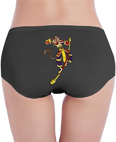 LFISH3 The Monkey King Personality Ladies Low Waist Underwear - Black