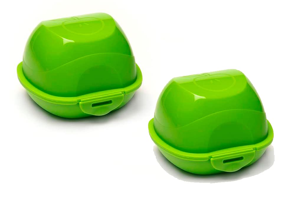 Harfield Tableware Pack of 2 Apple Box Holder Carrier Protector BPA Free Travel Outdoor Lunch