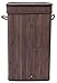BirdRock Home Square Laundry Hamper with Lid and Cloth Liner - Bamboo - Espresso - Easily Transport Laundry Basket - Collapsible Hamper - String Handles