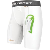 Shock Doctor Athletic Supporter, Compression Shorts w/Athletic Cup, Youth & Adult