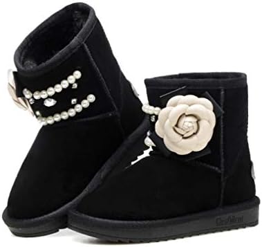 ムートンブーツ キッズショートブーツ ぺたんこ 防寒対策 ふわふわ内張り 裏起毛 防水 滑り止め もこもこ 可愛い スノーブーツ ベビー 女の子 雪遊び 冬 雪用ブーツ 18 2cm ブラック Tarunniketanpublicschool Com