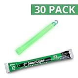 Cyalume SnapLight Green Light Sticks - 6 Inch Industrial Grade, High Intensity Glow Sticks with 12 Hour Duration (Pack of 30)