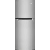 Frigidaire 11.6 Cu. Ft. Compact ADA Top Freezer Refrigerator in Brushed Steel with Electronic Control Panel, Reversible Door Swing, ENERGY STAR on Fridge.com