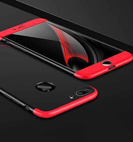 GKK Case 360 Hybrid for iPhone 7 Plus 3 Pieces Cover Black Red