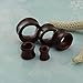 ZS Vintage Natural Brown Black Wood Organic Ear Tunnel Plugs Stretcher Gauges for Men and Women (Brown,3/4