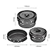 VGEBY Camping Cookware Set, Lightweight Picnic Cooking Set Include Big Small Pot, Frying Pan, Bowls, Soup Spoon, Rice Ladle, Loofah Spongethumb 4