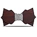 Wooden Bow Tie 100% Premium Quality Natural Handmade Wood Men and Boys Bowtie Adjustable Length Bow Tie for Wedding Party