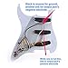 Musiclily 11 Hole SSS Prewired Loaded Pickguard with Single Coil Pickups Set for Strat Style Guitar,3Ply White