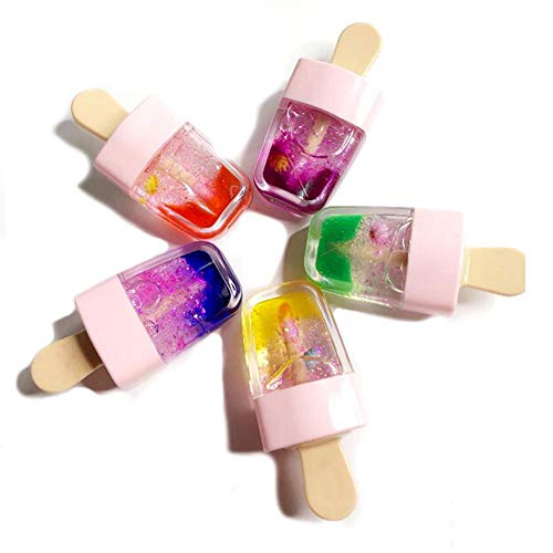 RONRONS 15 Pack Pink Ice-cream Shaped Empty Lip Gloss Tube Lip Balm Container DIY Cosmetic Sample Bottle