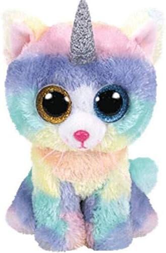 CGDX Ty Beanie Boos Cat Plush Toy Doll Stuffed Animal 6" 15cm Cat with Horn