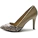 Ollio Women's Shoe High Heel D'Orsay Snake Skin Dress Pump