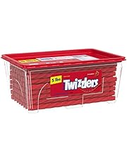 TWIZZLERS Twists Strawberry Flavored Chewy Candy, Bulk, 80 oz Container