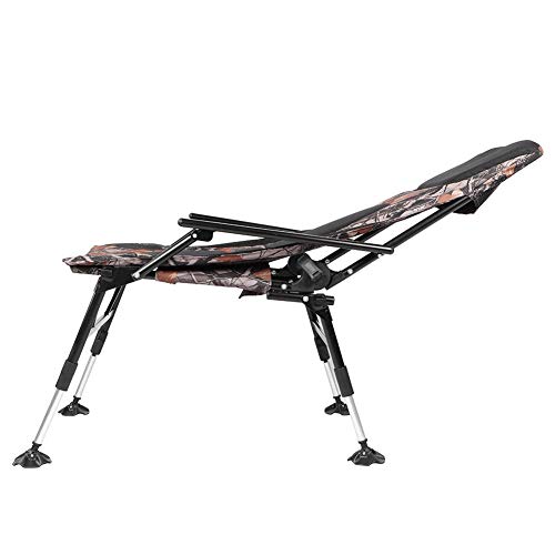 Dioche Angelsitz mit hoher Rückenlehne, zusammenklappbar, für den Außenbereich, hohe Festigkeit, Sportstuhl mit 4… – Bild 4