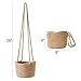 Mkono Jute Rope Hanging Planter Woven Plant Basket Indoor Up to 7