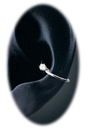 Earcuff 9SW1CZ3SS Sterling Silver with sparkly Cubic Zirconia