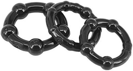 HFAJQ SHIRT 3 Colors PË-Nís Ring Delaying Ejaculation Silicone Cock Ríñgs Multi-Color Small Sexexs Toys for Couples Lock Ejaculation Sexexs Ríñgs,Black