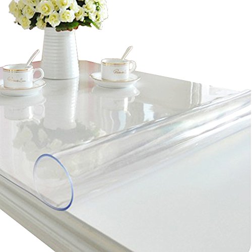 Buy EtechMart Square Thicken Clear PVC Tablecloth Table Cover Protector Customizable 40 x 40