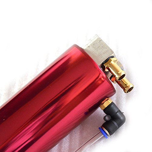 Oil Catch Tank,Universal 750ml Aluminum Round Engine Oil Breather Tank Catch Can Reservoir Kit Red