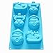 X-Haibei Christmas Themed Silicone Mold - 6 Cavity Snowman Reindeer Sleigh Deep Mold for Soap, Cake, Chocolate, Jello & Pudding (3.5oz per Cell)