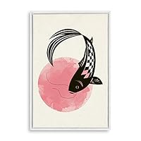 Framed Canvas Wall Art Modern Geometric Pattern Canvas Prints Home Artwork Decoration for Living Room,Bedroom - 16x24 inches