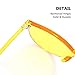 OLINOWL Rimless Thick Sunglasses Oversized Colored Transparent Round Eyewear Retro Eyeglasses for Women Men