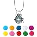 NovScent Aromatherapy Jewelry Necklace 316L Steel Material Locket Style Pendant Essential Oil Difusser 10 Colorful Cashmere Sustained Release Ball Christmas Gift Set Of 7