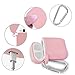 Case for Airpods Accessories Set, Filoto Airpod Silicone Case Cover with Keychain/Strap/Earhooks/Accessories Storage Travel Box for Apple Airpods 2&1, Best Gift for Your Air Pod (Pink)