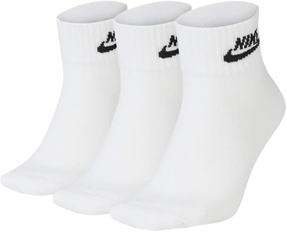 Amazon ナイキ ナイキ アンクルソックス エッセンシャル 3足組 クォータ Sk0110 101sp ホワイト ２７ ０ Men S Lady S スポーツソックス 通販
