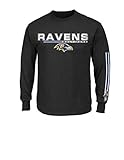 NFL Baltimore Ravens Men's UVH Tee, Black, Large