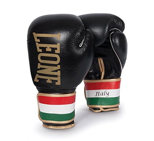 LEONE 1947 Boxing Gloves ITALY Leather MMA Muay Thai Kick Boxing K1 Karate Training Punching Gloves - 16oz