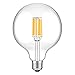 Bonlux G40 LED Vintage Filament Bulb 10W Edison Style LED G125 Clear Glass Globe Light Medium Screw E26 Base Neutral White 4000K 100W Incandescent Equivalent, Non-Dimmable