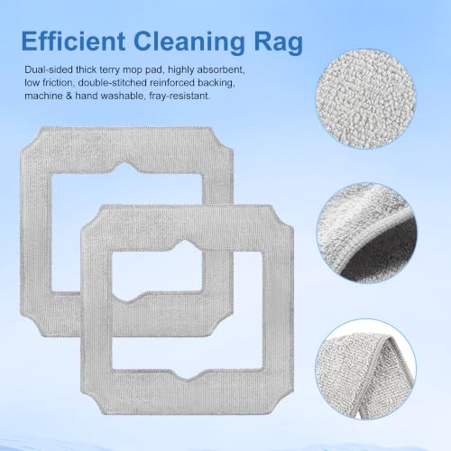 10 Pieces Mop Replacement for Ecovacs Winbot Mini 2 Cloth Kit | Microfibre Cleaning Robot Cleaning Cloth for Ecovacs Winbot Mini 2 Accessories