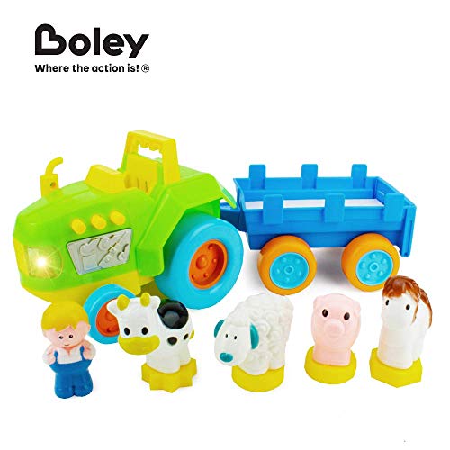 Boley My First Farm Play Set 6 Piece Set of Farm Animal and Tractor