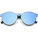 zeroUV - One Piece PC Lens Rimless Ultra-Bold Colored Mirror Mono Block Sunglasses 60mm (Light Blue Mirror)