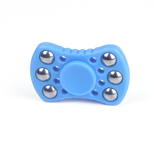BestDealGift Tri Fidget Hand Spinner Toy, Stress Reducer, Relieves Your ADHD, Anxiety, Boredom and Killing Time, Super Quiet and Long Time Rotating (Blue-Mini)