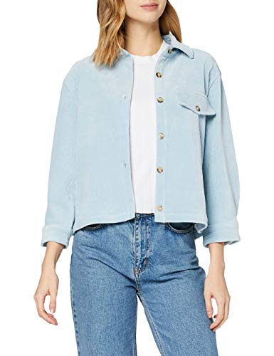 SPARKZ COPENHAGEN Camicia Lourdes in Velluto a Coste, Colore: Azzurro, XL Donna