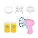 Avando Bubble Gun with Soap Solution - Summer Toy Bubble Shooter Bubble Brower Bubble Blaster withTriple and Quad Rings for Kids