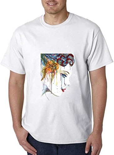 FeelingSmart Geisha Painting Modern Fahion Pattern Short Sleeve mens T-shirt Size XXXXXL