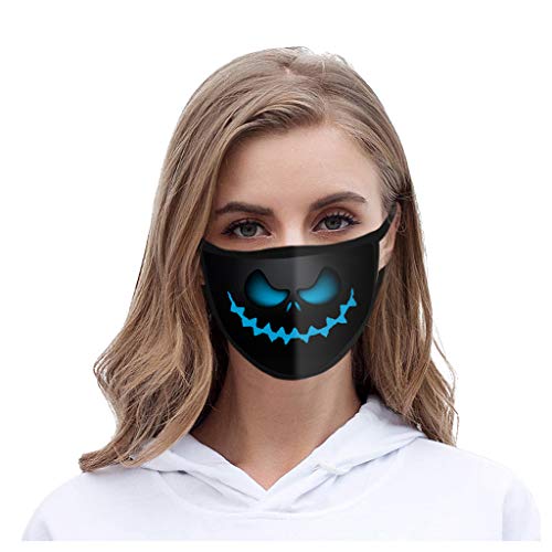 HomeMals 5Pack Face Covering Halloween Mouth Covering Unisex,Washable, Reusable Cotton Fabric Dust Polyester Covering