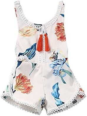 Girls Island Romper Onesie - Boutique Kids Toddler &amp; Newborn Baby Girl Clothes (3-6)