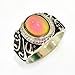 Fun Jewels Retro Style Silver Tone Multi Color Change Oval Stone Pattern Engraved Mood Ring Size 6-10