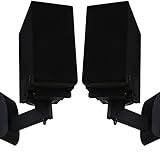 WALI Dual Side Clamping Bookshelf Speaker Wall Mounting Bracket for Large Surrounding Sound Speakers, Hold up to 55 lbs. (SWM201), Black