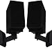 WALI Dual Side Clamping Bookshelf Speaker Wall Mounting Bracket for Large Surrounding Sound Speakers, Hold up to 55 lbs. (SWM201), Black