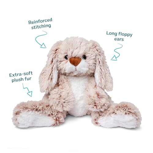 Melissa & Doug Burrow Bunny Stuffed Animal Plushie with Big Feet, Floppy Ears & Fluffy Tail, Adorable Pretend Play Toddler Toys for Girls & Boys 3+